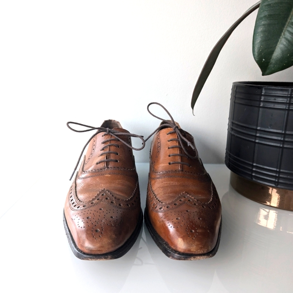 LodinG Paris Men's Brown Leather Dress Shoes
